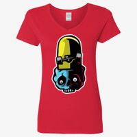 Ladies' Heavy Cotton™ V-Neck T-Shirt Thumbnail