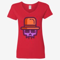 Ladies' Heavy Cotton™ V-Neck T-Shirt Thumbnail