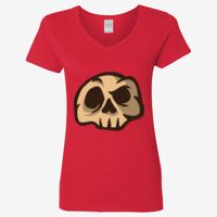 Ladies' Heavy Cotton™ V-Neck T-Shirt Thumbnail