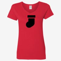 Ladies' Heavy Cotton™ V-Neck T-Shirt Thumbnail