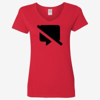 Ladies' Heavy Cotton™ V-Neck T-Shirt Thumbnail