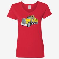 Ladies' Heavy Cotton™ V-Neck T-Shirt Thumbnail