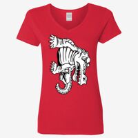 Ladies' Heavy Cotton™ V-Neck T-Shirt Thumbnail