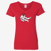 Ladies' Heavy Cotton™ V-Neck T-Shirt Thumbnail