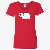 Ladies' Heavy Cotton™ V-Neck T-Shirt Thumbnail