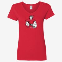 Ladies' Heavy Cotton™ V-Neck T-Shirt Thumbnail