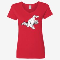 Ladies' Heavy Cotton™ V-Neck T-Shirt Thumbnail