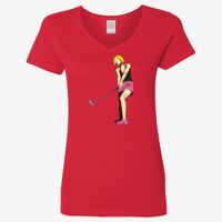 Ladies' Heavy Cotton™ V-Neck T-Shirt Thumbnail