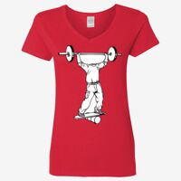 Ladies' Heavy Cotton™ V-Neck T-Shirt Thumbnail