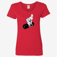 Ladies' Heavy Cotton™ V-Neck T-Shirt Thumbnail