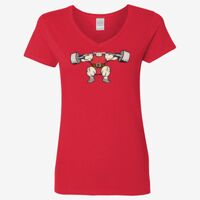 Ladies' Heavy Cotton™ V-Neck T-Shirt Thumbnail