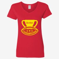 Ladies' Heavy Cotton™ V-Neck T-Shirt Thumbnail